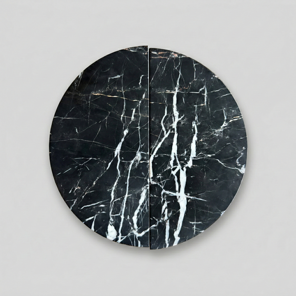Uchwyt - Marmur Black Marquina - Okrągły